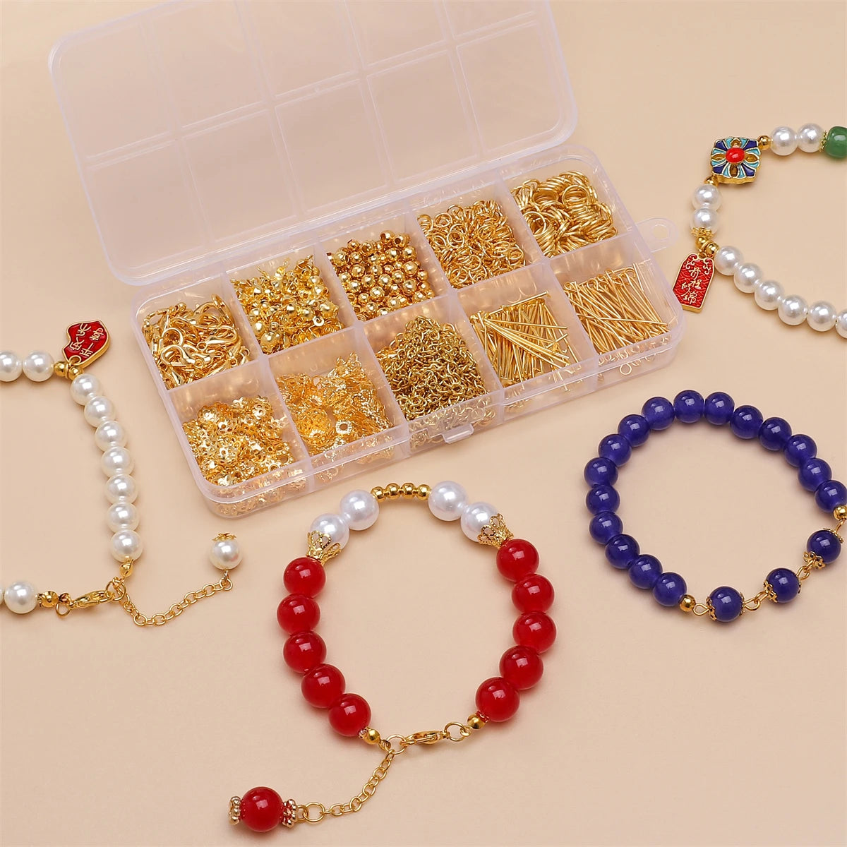 820-teiliges DIY Schmuckset mit Legierungsketten und Multi-Connector Verschluss