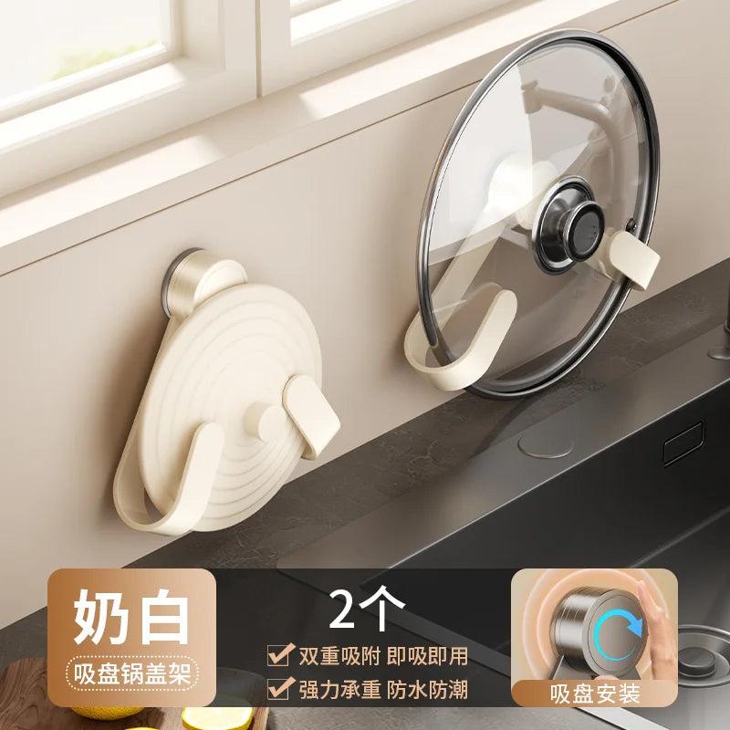 Platzsparender Topfdeckelhalter für ordentliche Küche ohne Bohren