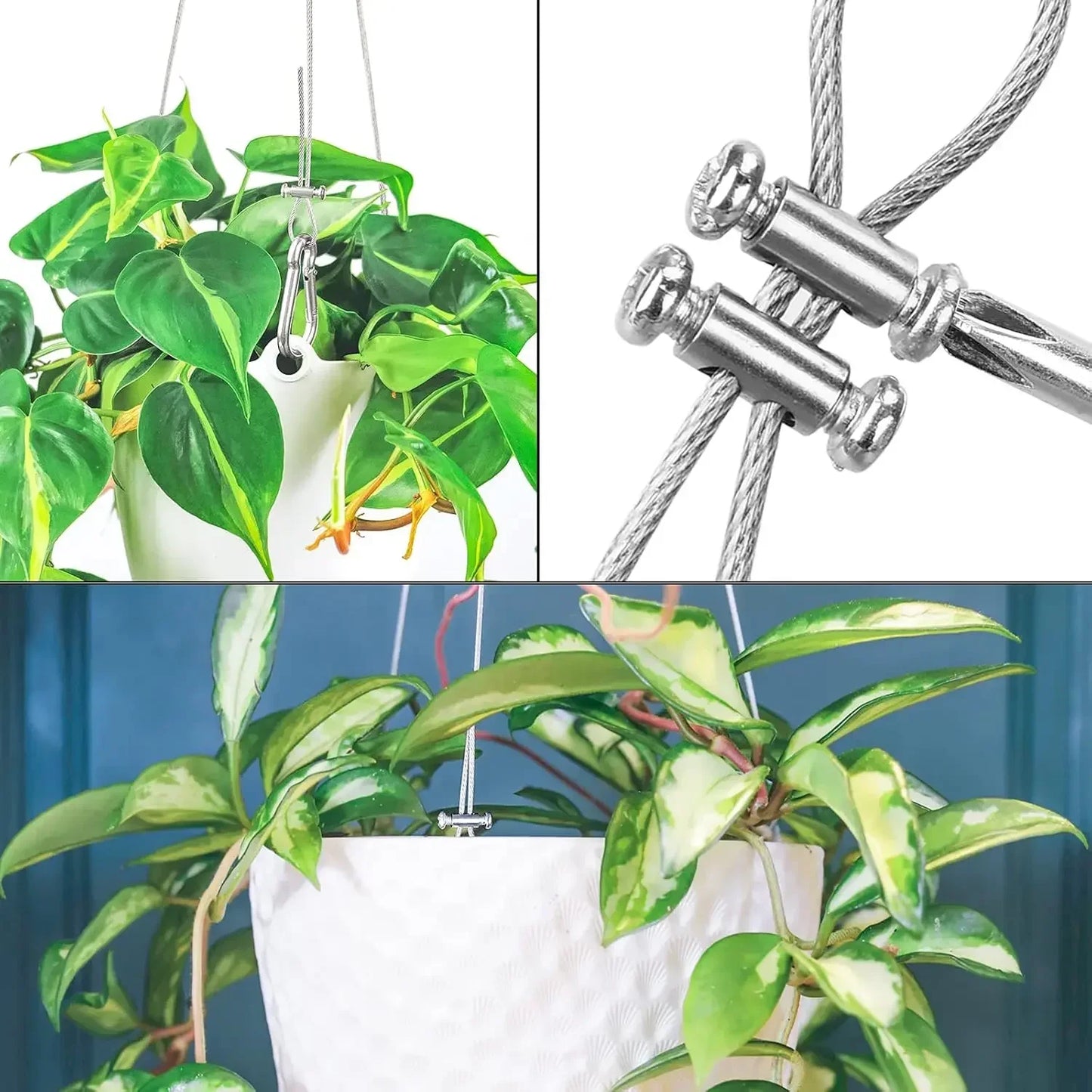 Verstellbare Kupfer-Kabelklemmen 10er Set für Stahldraht 1,2-2,5 mm robust - sicher