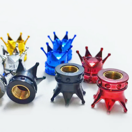 4 Stück Kronen Rad Ventilkappen Kupfer für Auto Motorrad Reifen