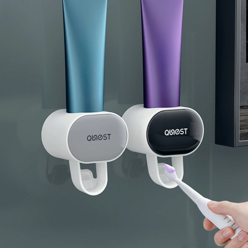 Automatischer staubdichter Zahnpastaspender mit Wandhalter für Bad