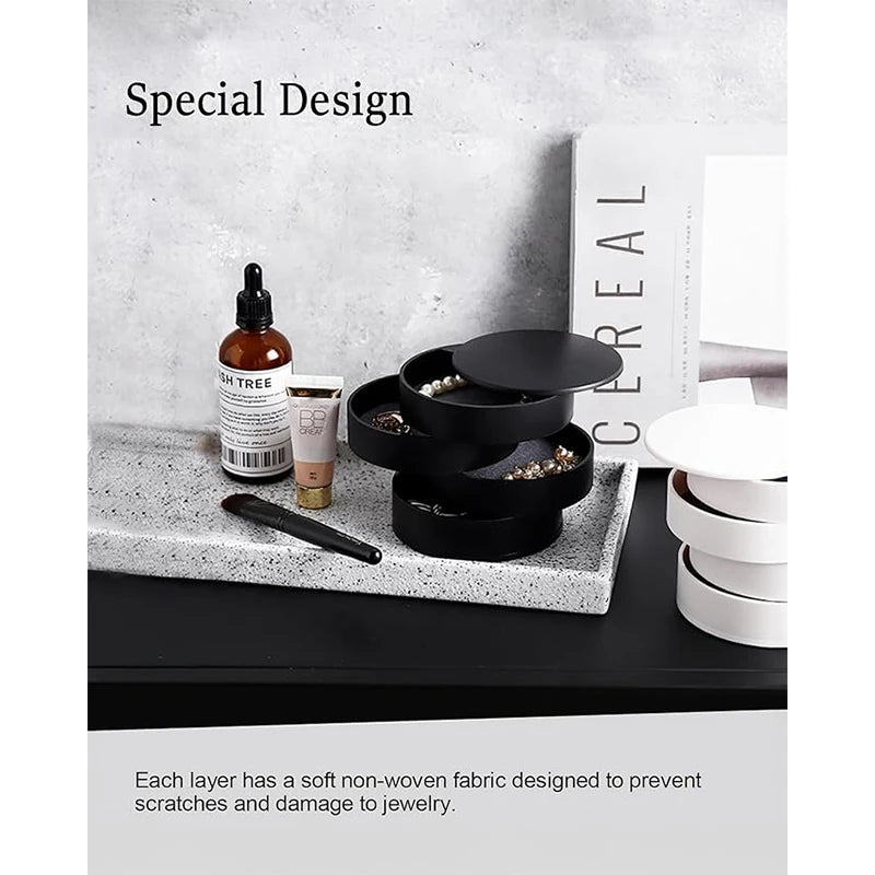 Rotierende mehrschichtige Schmuckbox – Nordisch Design Organizer für Accessoires
