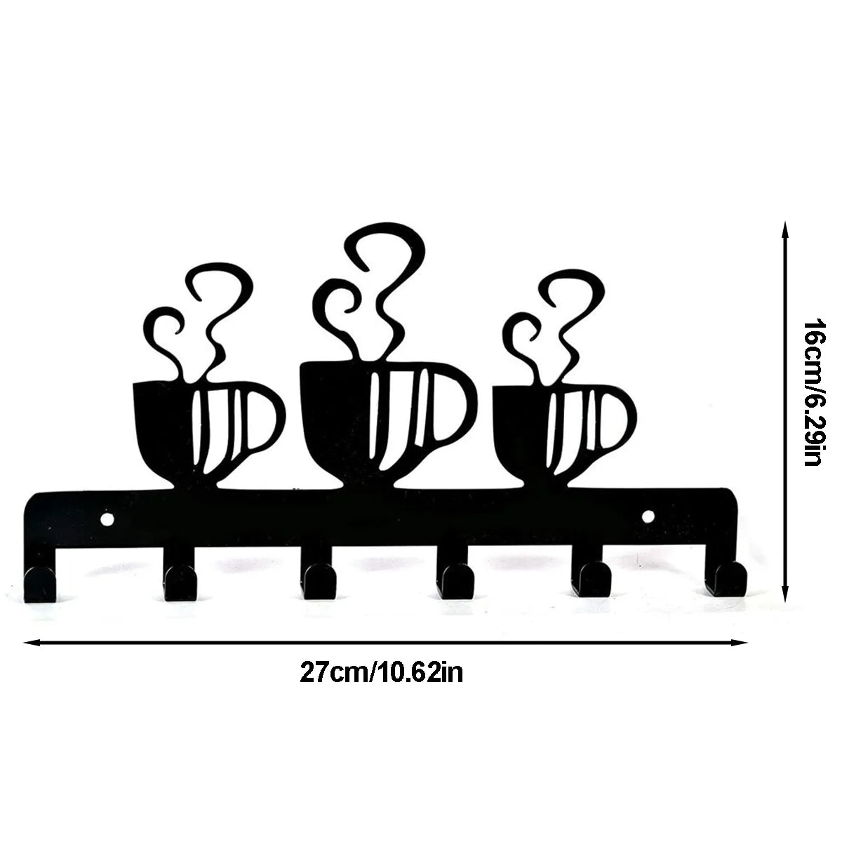 Stilvoller Schlüssel-Organizer aus Metall für Wandmontage