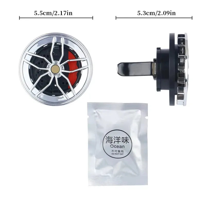 Drehbarer Auto Lufterfrischer Clip im Radnabe Design für Frische