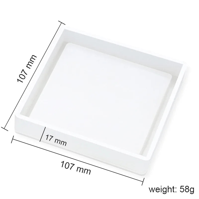 Silikon Formen Set für DIY Untersetzer Quadrat Rund Sechseck