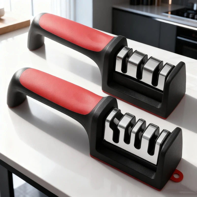 Multifunktionaler Messerschärfer für scharfe Klingen zuhause