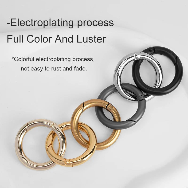 CRAZYSMITH O Ring runder Karabiner für Schlüssel bund Schlüssel anhänger Verschluss Verbindungs ringe für Schlüssel anhänger Clip Riemen Schnalle Karabiner haken Tasche Zubehör-Yabubest - Home & More