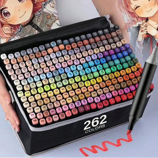 Alkohol Sketch Marker Set mit Dual-Tip – 24–262 Farben für kreative Kunstwerke