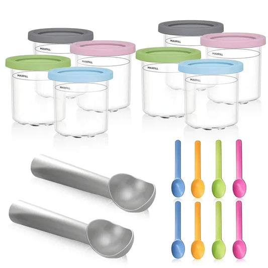 Eis Pints Behälter mit Deckel für Eismaschinen in Sets von 1 bis 4 Stück