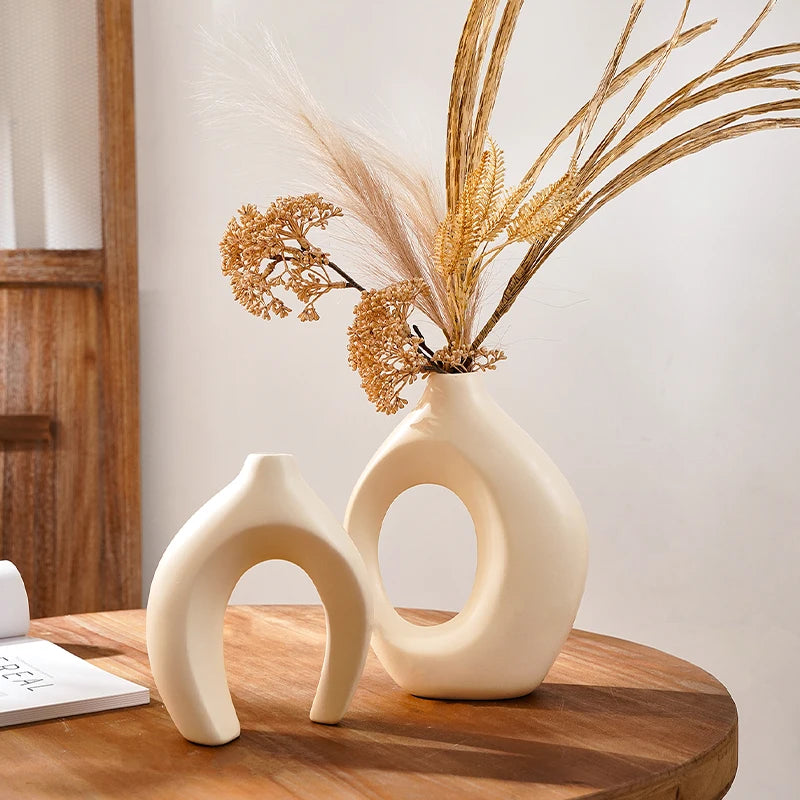 2-teiliges Set kreative Paar Serie Vase - Große und mittelgroße Tischdekoration für Innenbereiche