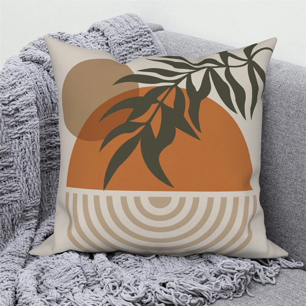 Dekorativer Kissenbezug mit abstrakten Zweigen für Zuhause und Auto