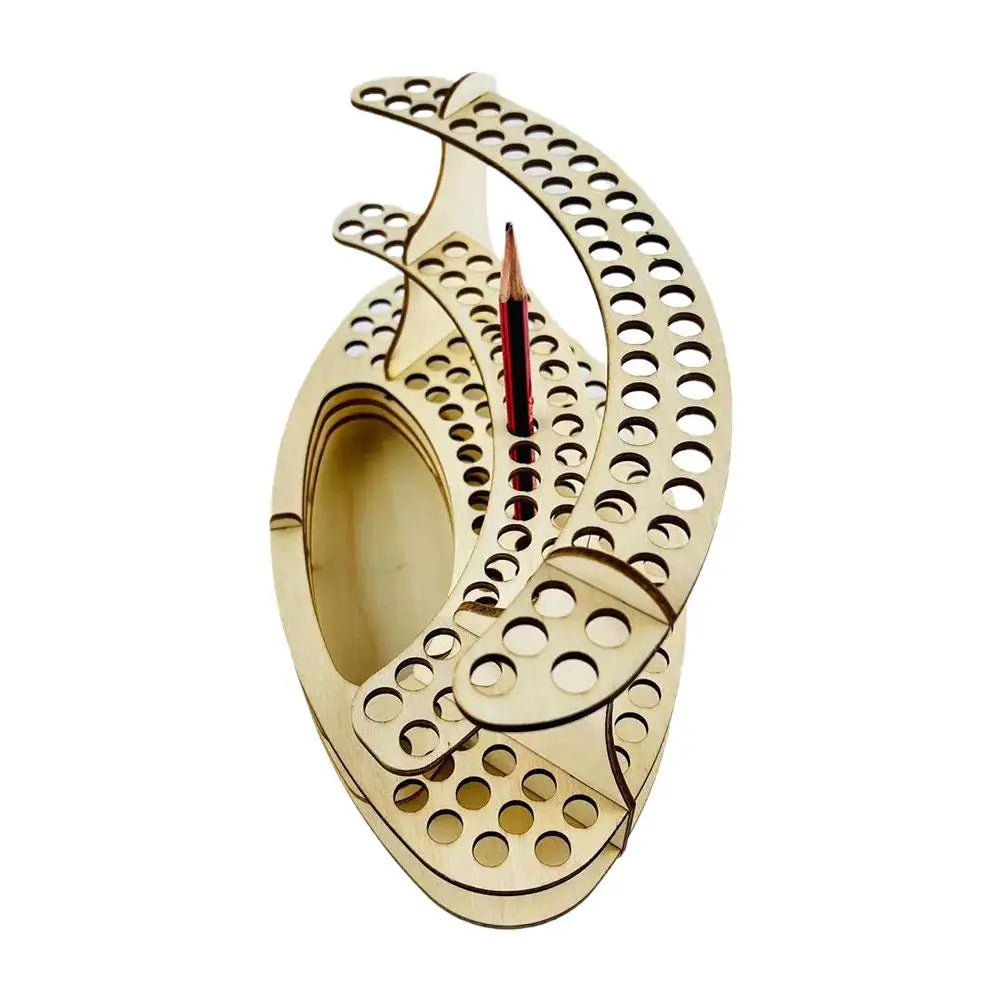 Praktischer Pinselhalter aus Holz für Schreibtischorganisation