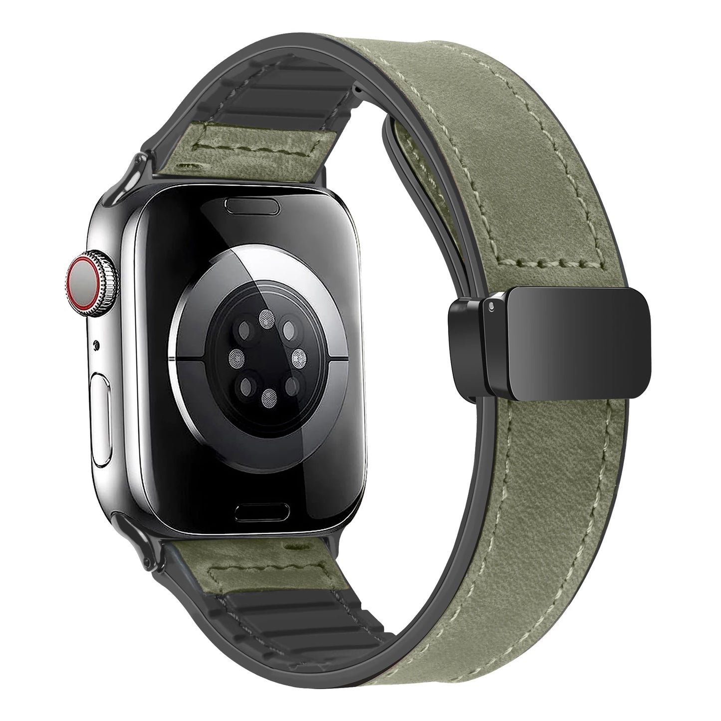 Lederarmband für Smartwatch kompatibel mit 40 41 42 44 45 46 49 mm