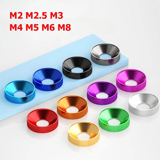 Farbige Aluminium Unterlegscheiben M2 M25 M3 M4 M5 M6 M8 Sets