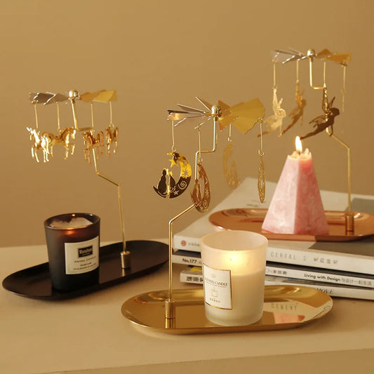 Rotierender Kerzenhalter mit kreativem Windmühlen-Design als Geschenk