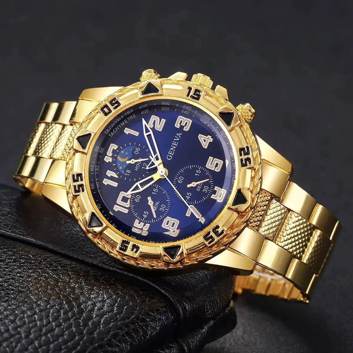 3er Set Herren Quarz Armbanduhren mit großem Zifferblatt-Yabubestshop