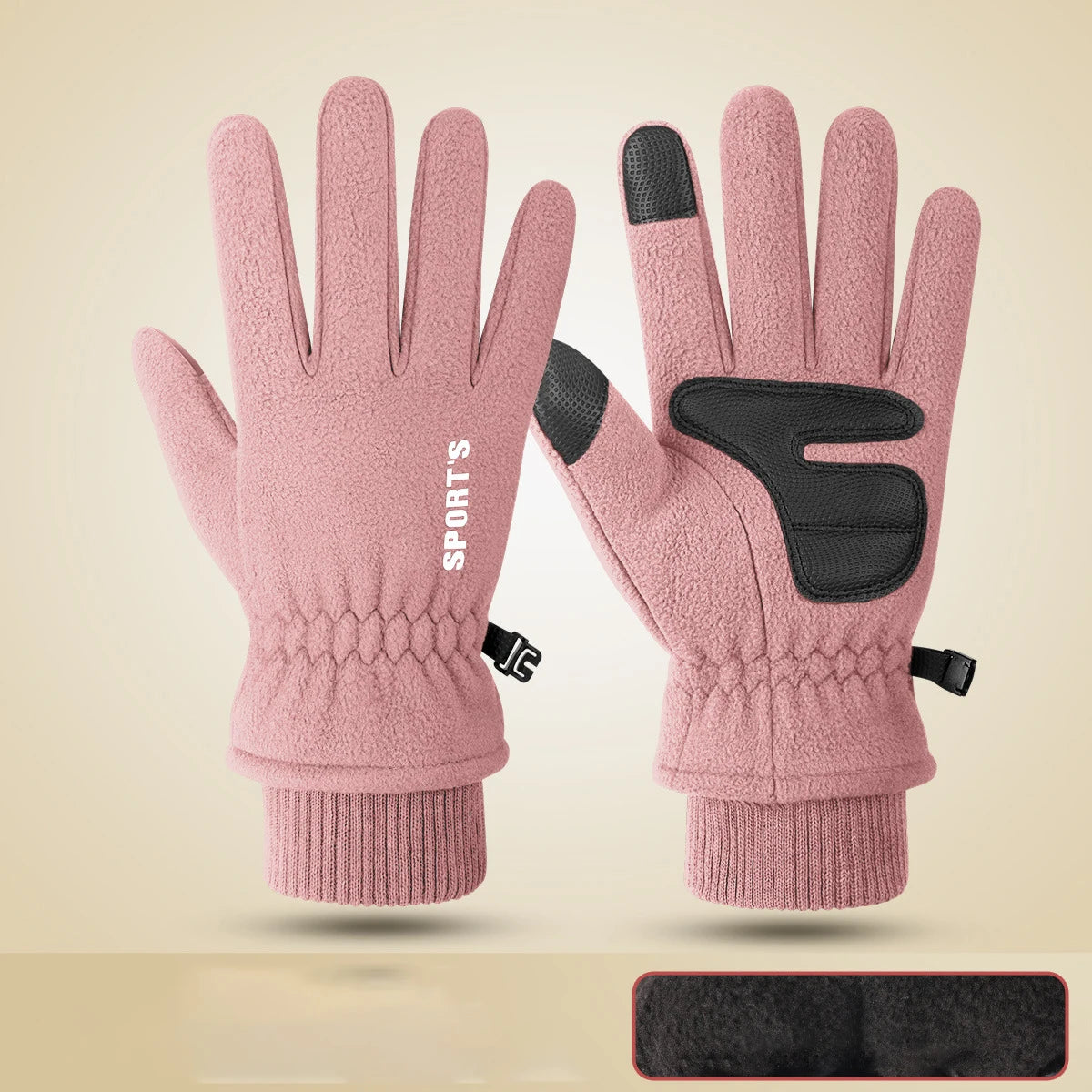 Warme Winter-Fleecehandschuhe mit Touchscreen für Radfahren und Laufen