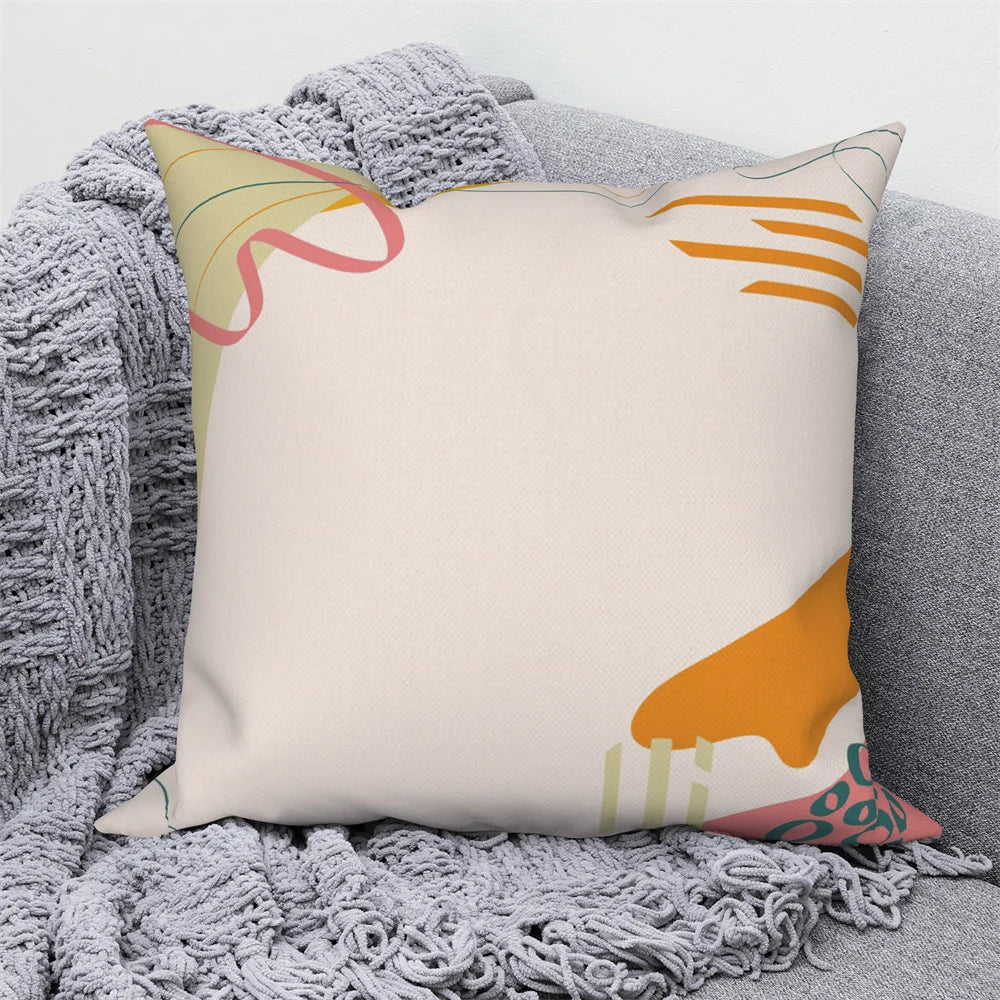 Dekorativer Kissenbezug mit abstrakten Zweigen für Zuhause und Auto