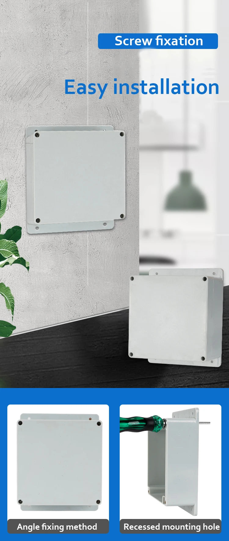 Wasserdichte Anschlussdose ABS mit IP67 Schutz für Außenbereich