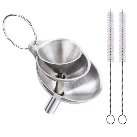 Präzises Edelstahl-Küchentrichter-Set 3/5-teilig – langlebig - spülmaschinenfest