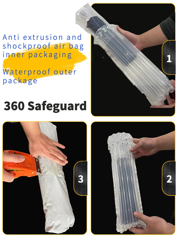 Robuster großer Automatik Regenschirm mit Windschutz und Sonnenschutz