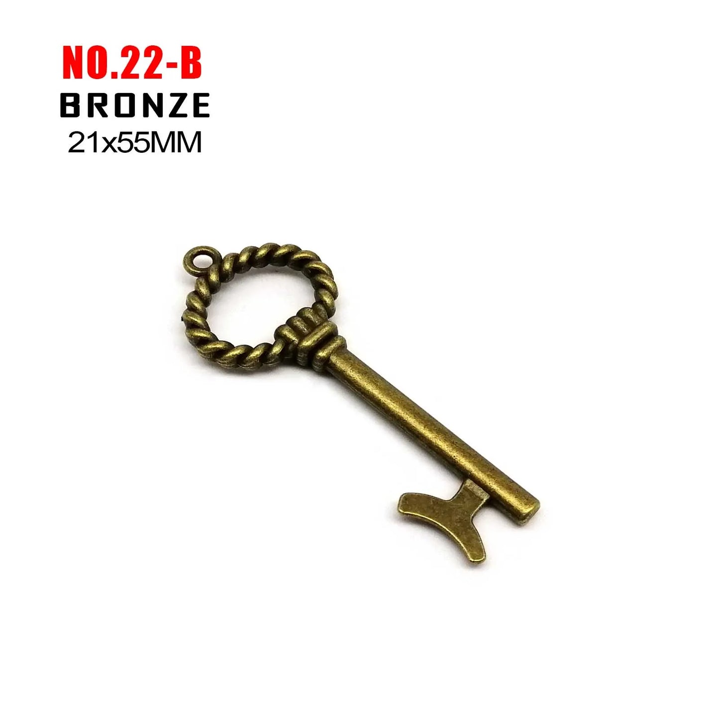 2er Set dekorative Metall-Schlüssel für Steampunk Schmuck DIY Basteln