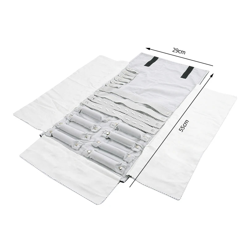 Eleganter Reise Schmuck Organizer aus Samt – Aufrollbar & Faltbar