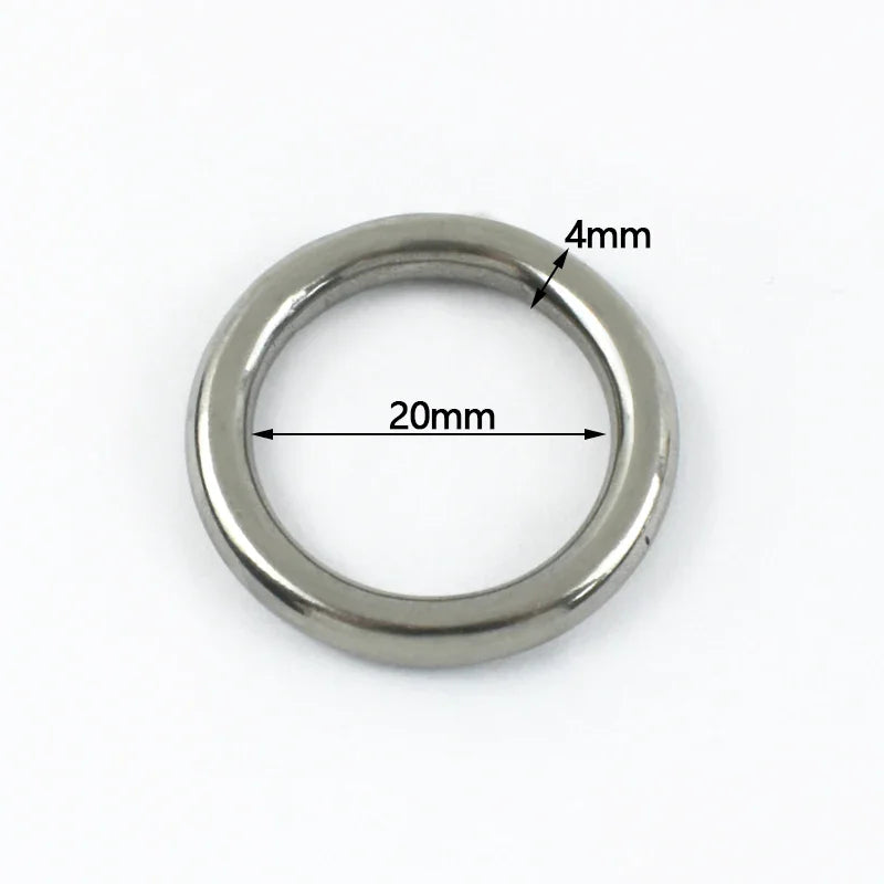 Edelstahl O-Ring Schnalle Adapter für Gürtel Taschen 15–100 mm 2-5 Stück