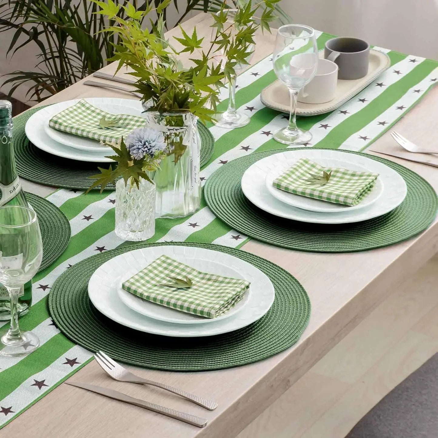 Runde Geflochtene Tischsets 1/4/6PCS - Umweltfreundliche Tischmatten