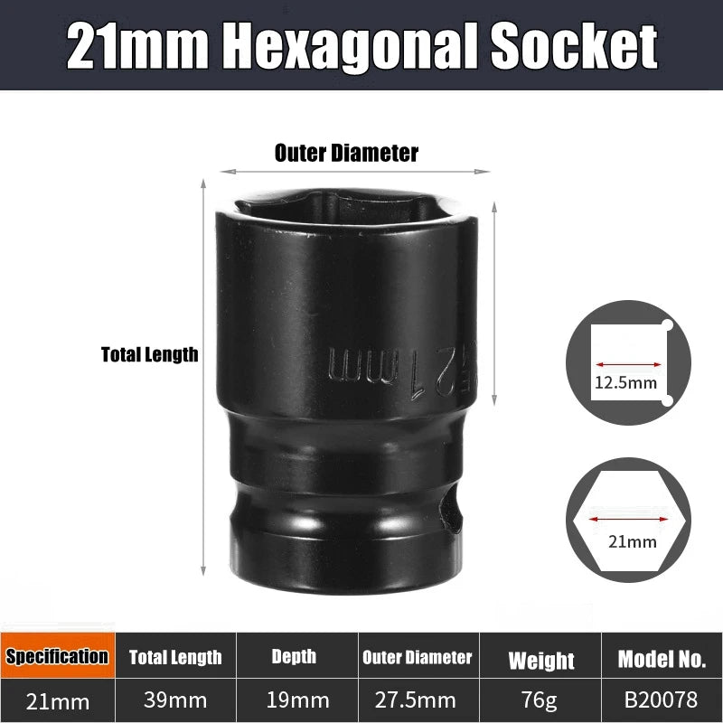 1/2" Deep Impact Steckschlüssel Satz Metrisch für Werkstatt - Kfz