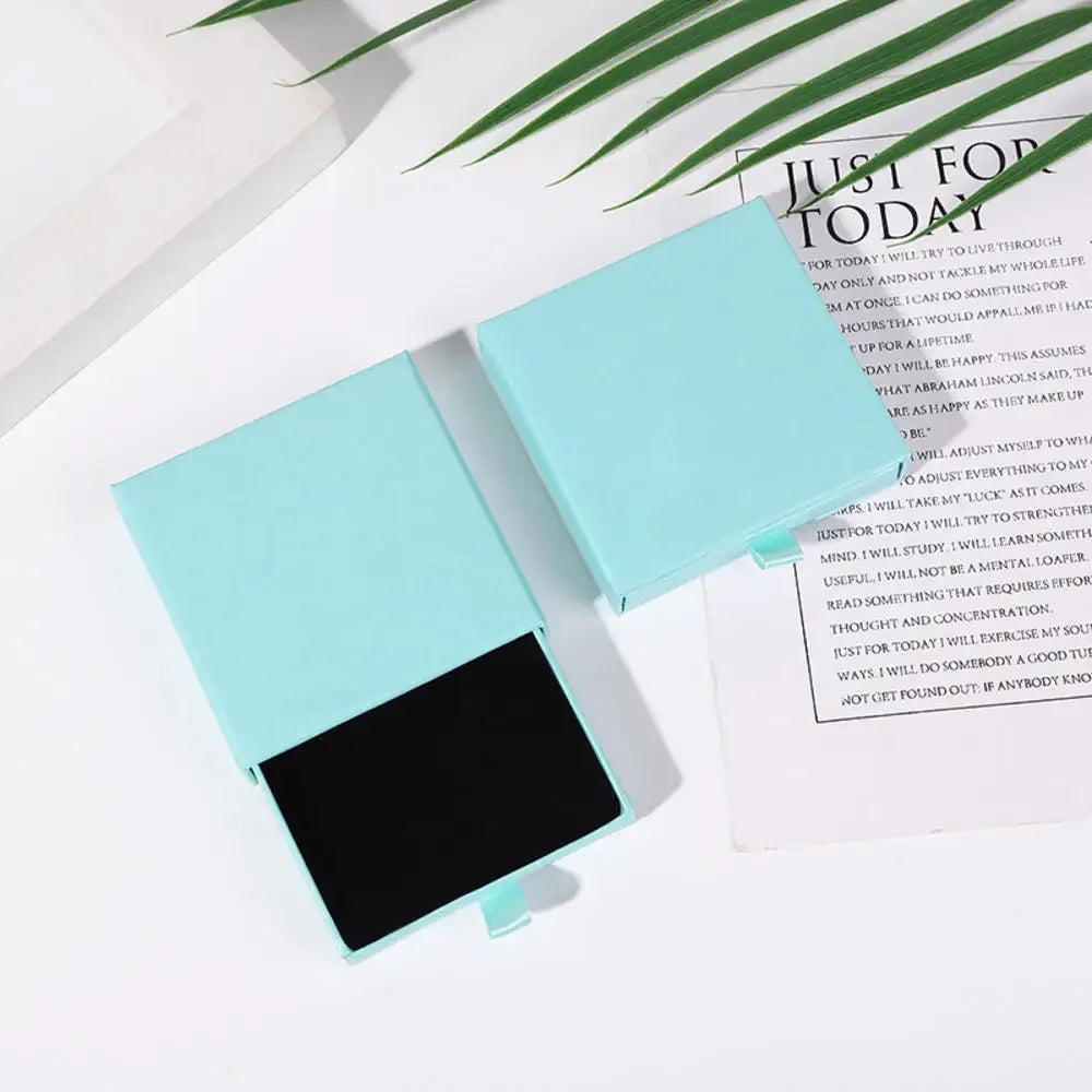 Dicke Kraftpapier Schmuckbox mit Schublade für Halskette Armband Ring