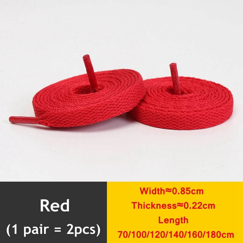 1 Paar flache verdickte Schnürsenkel für High-Top-Sneaker in 25 Farben