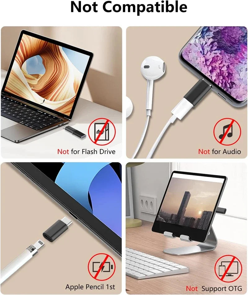 Kompakter Adapter Lightning auf USB-C 3er Set für Lade- - Datensynchronisation