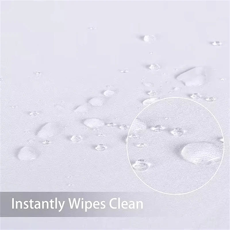 Weiße runde satin Tischdecke wasserdicht in mehreren Größen