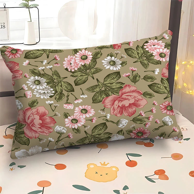 Europäischer Kissenbezug mit Pflanzen und nordischem Design rechteckig