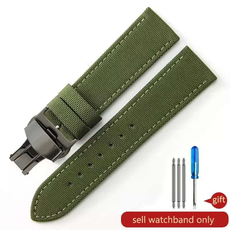 Robustes Nylon Uhrenarmband Army Style 18-24mm für viele Uhren