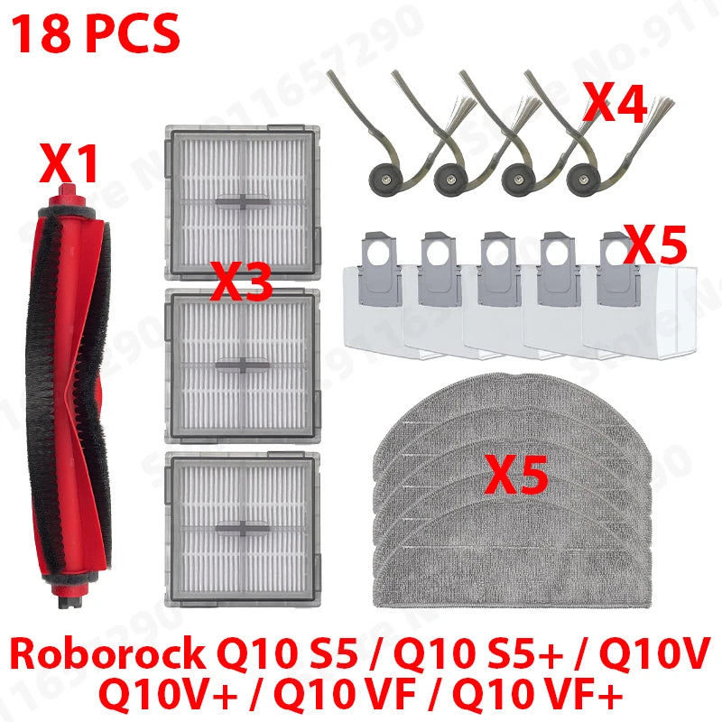 Zubehörset mit Bürste Filter und Staubbeutel für Roborock Staubsauger