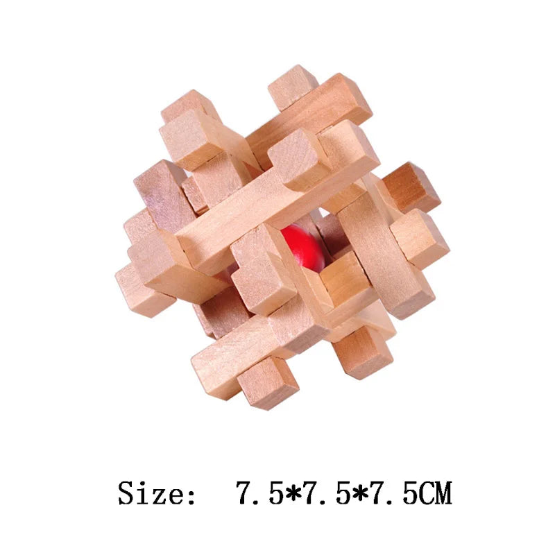 Holz Luban Lock 3D Puzzle Gehirntrainer IQ Test Spiel für Erwachsene Kinder