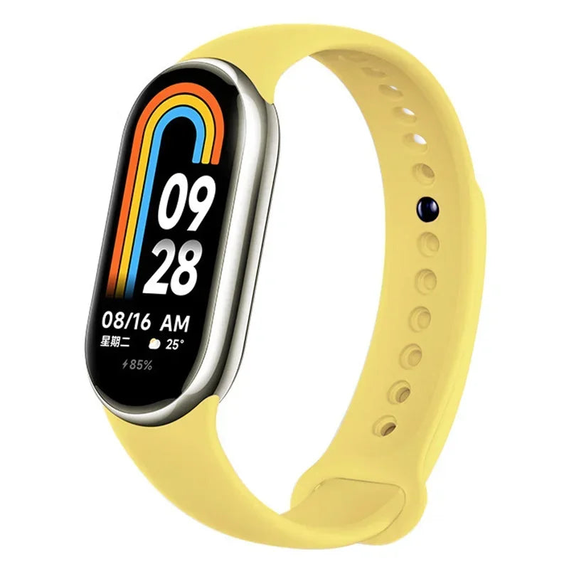 Atmungsaktives Silikon-Sportarmband kompatibel mit Mi Band 8 NFC