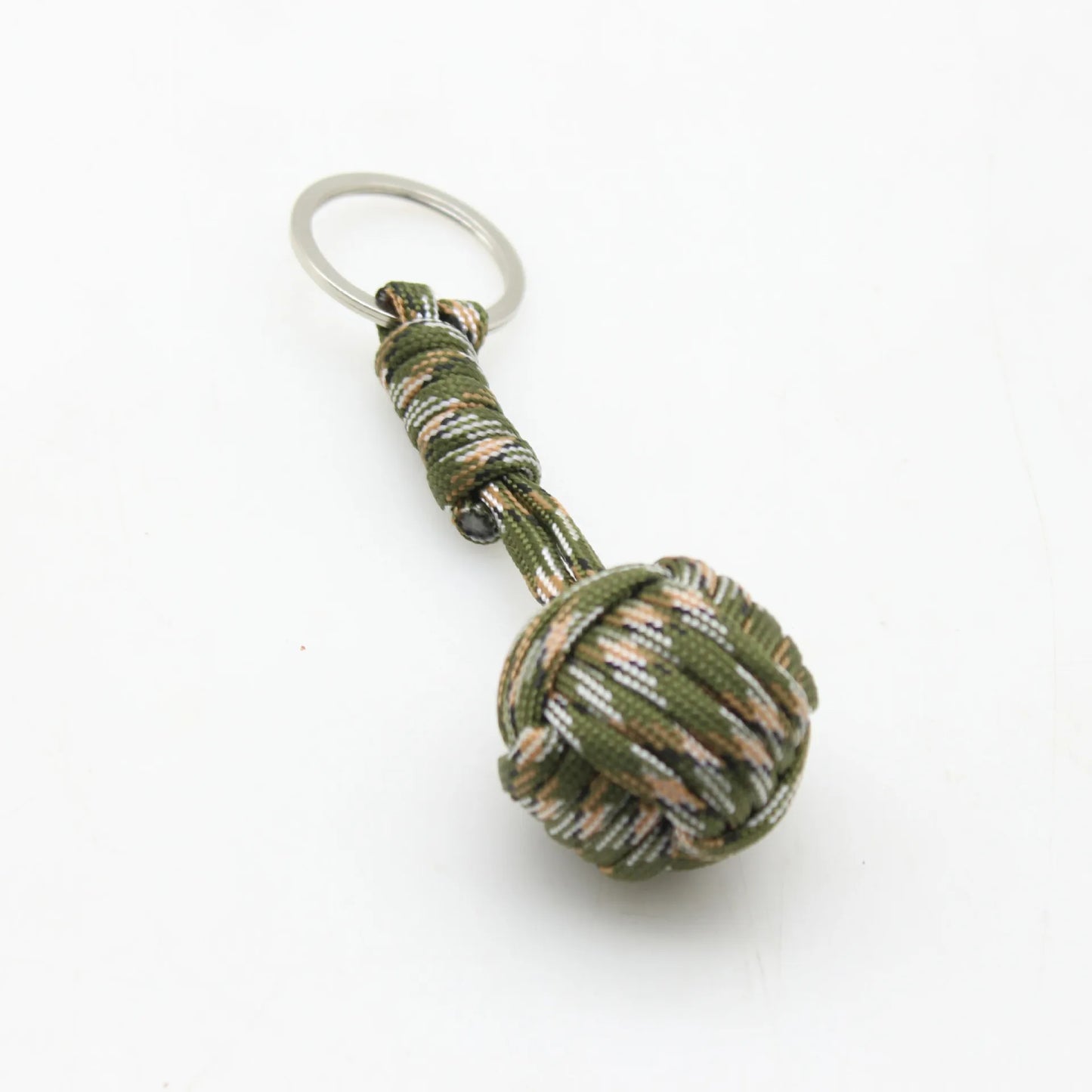 Taktischer Paracord-Affenfaust Schlüsselanhänger mit Stahlkugel – robust - vielseitig