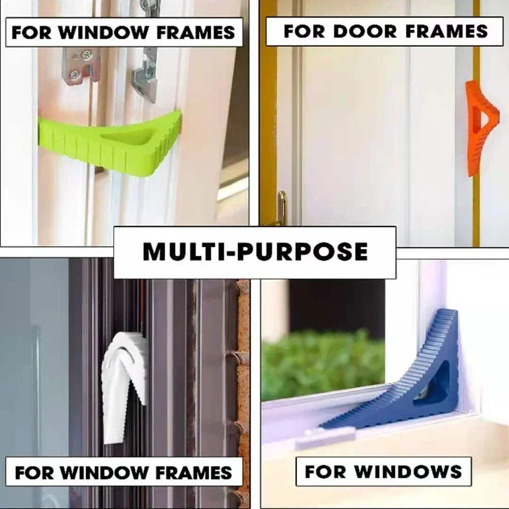 Vielseitiger Gummi Türstopper Keil & Fensterbegrenzer für Zuhause Büro