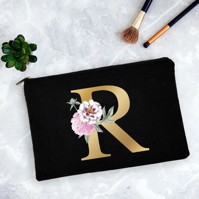 Florale Kosmetiktasche mit Reißverschluss für Damen und Brautjungfern