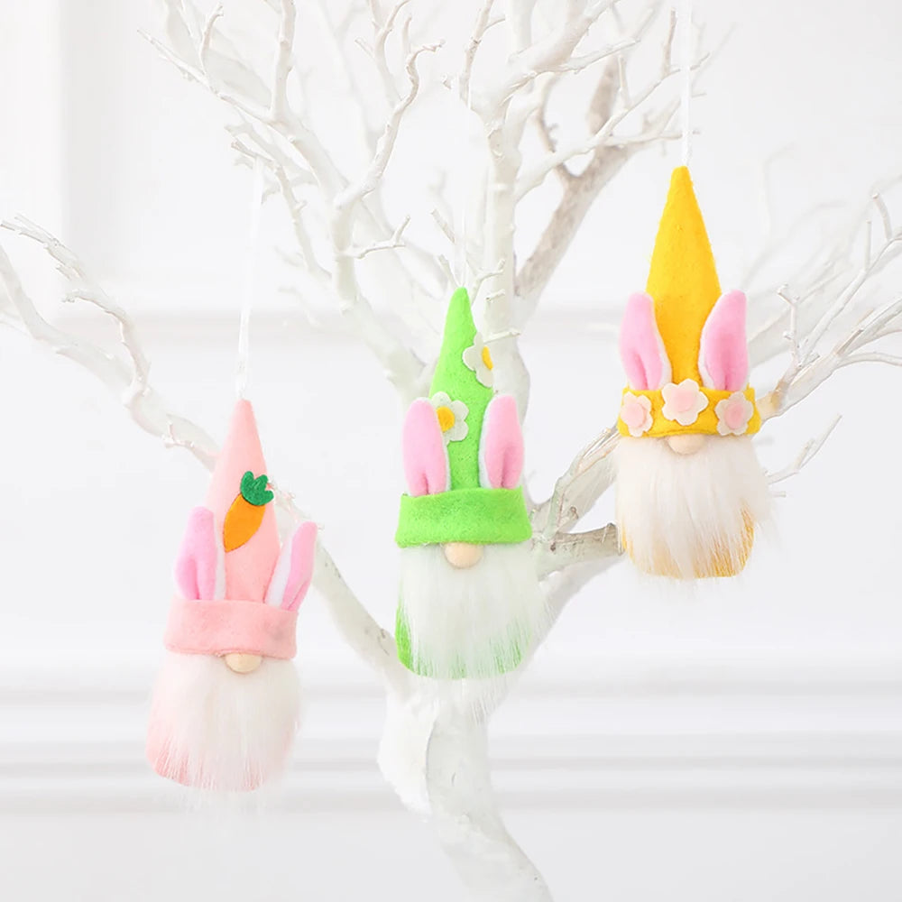 Ostern Zwerg-Kaninchen Puppe Fröhliche Frühling Dekoration Hängend-Yabubest - Home & More