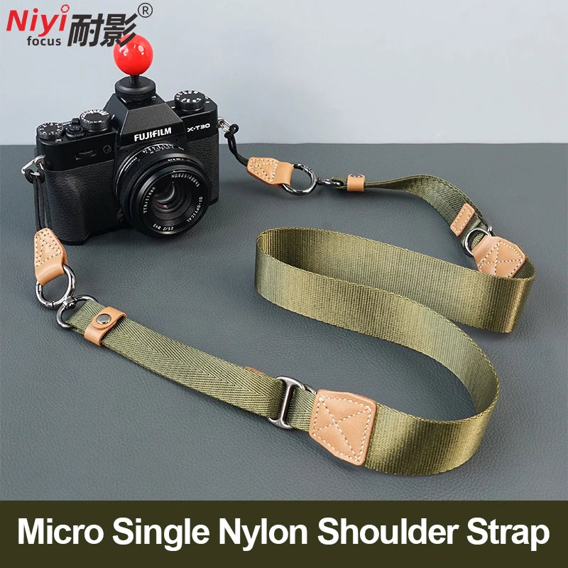 Nylon Kameragurt Schultergurt verstellbar Schnellverschluss Systemkamera