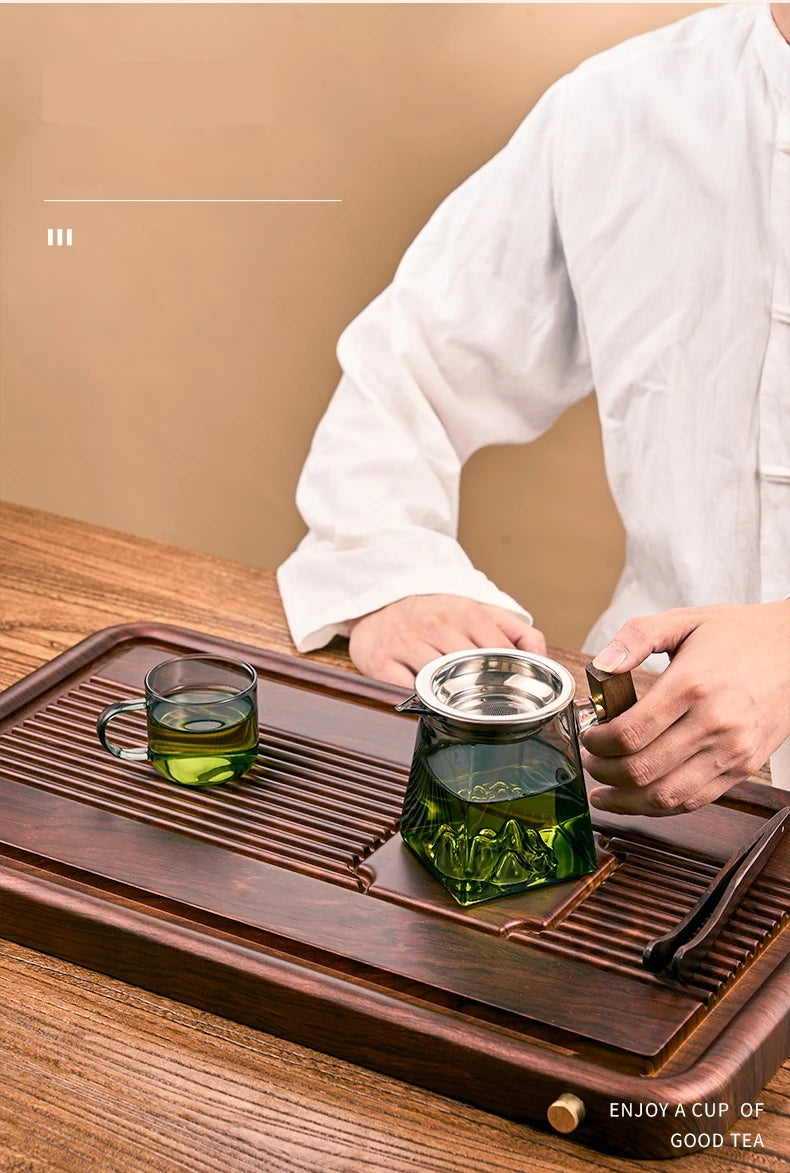 GIANXI Teetasse 350 ml Pyrex Tee-Set mit Griff und Filter handcrafted