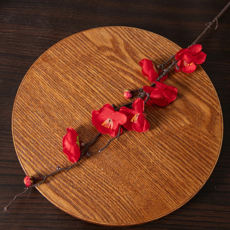 Kunstliche Blumen Fruehling Pflaumenbluete Pfirsichzweig Seidenblumen