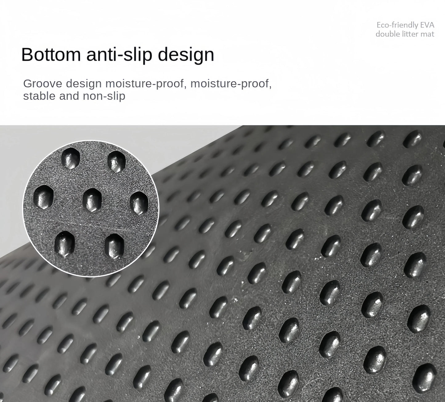 Katzenstreu Matte Doppelschicht Wasserdicht Rutschfest Einfach Reinigen