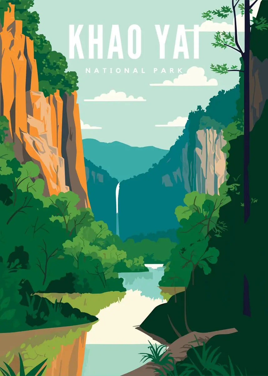 Moderne Leinwandkunst mit berühmten Naturparks für Wohnräume