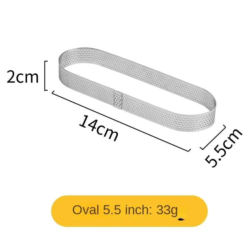 Perforierter Tartering für perfekte Obst Mousse Kuchen & Desserts