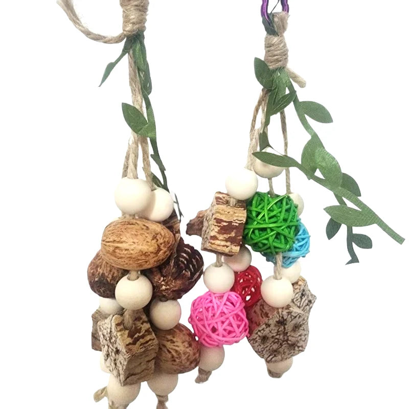 Vogel Kauspielzeug Baumwolle Seil Tannenzapfen für Papagei Nymphensittich